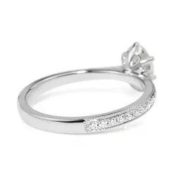 18ct White Gold Oval Diamond Solitaire Ring