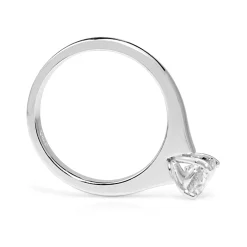18ct White Gold Oval Diamond Solitaire Ring