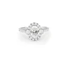 18ct White Gold Oval Halo Diamond Ring