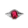 14ct White Gold Paste Vintage Ring