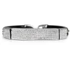 18ct White Gold Pavé Diamond and Neoprene Bracelet