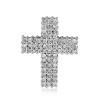 14ct White Gold Pavé Diamond Cross Pendant