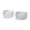 18ct White Gold Pavé Diamond Stud Earrings