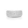 9ct White Gold Pavé Diamond Ring