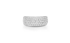 9ct White Gold Pavé Diamond Ring