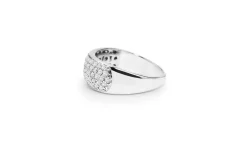 9ct White Gold Pavé Diamond Ring