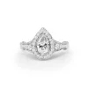 14ct White Gold Pear Shaped Cluster Ring