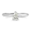 14ct White Gold Pear Shaped Diamond Solitaire Ring
