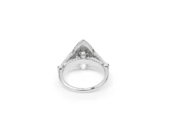14ct White Gold Pear Shaped Cluster Ring