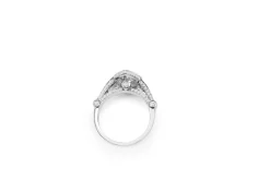 14ct White Gold Pear Shaped Cluster Ring