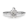 14ct White Gold Pear Solitaire Diamond Ring