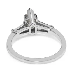 14ct White Gold Pear Solitaire Diamond Ring