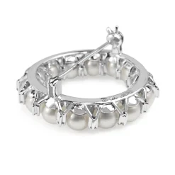 14ct White Gold Pearl and Diamond Wreath Brooch