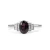 18ct White Gold Pink / Purple Sapphire and Diamond Ring