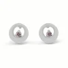 18ct White Gold Pink Diamond Stud Earrings