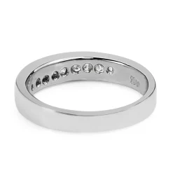 18ct White Gold Princess and Baguette Cut Diamond Band Ring