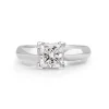 18ct White Gold Princess Cut Diamond Solitaire Ring