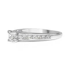 14ct White Gold Princess Cut Diamond Ring