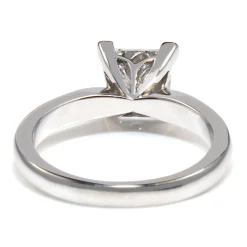 18ct White Gold Princess Cut Diamond Solitaire