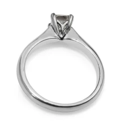 18ct White Gold Princess Cut Diamond Solitaire Ring
