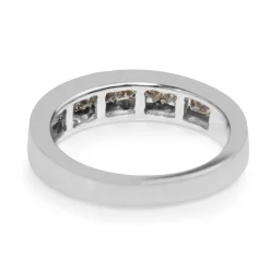 14ct White Gold Princess Cut Diamond Band