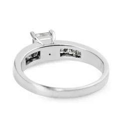 18ct White Gold Princess Cut Solitiare Ring