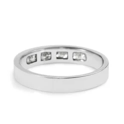 18ct White Gold Princess Cut Diamond Band