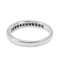 18ct White Gold Princess Cut Diamond Band Ring