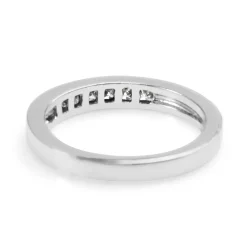 18ct White Gold Princess Cut Diamond Band
