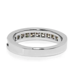 14ct White Gold Princess Cut Diamond Band