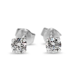 18ct White Gold .40pt Diamond Stud Earrings