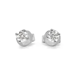 9ct White Gold .30pt Diamond Stud Earrings