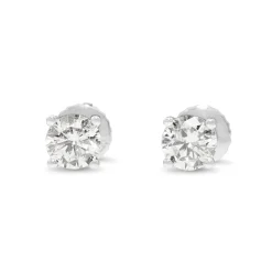 14ct White Gold .92pt Diamond Stud Earrings