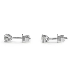 18ct White Gold .50pt Diamond Stud Earrings
