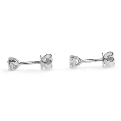 18ct White Gold .40pt Diamond Stud Earrings