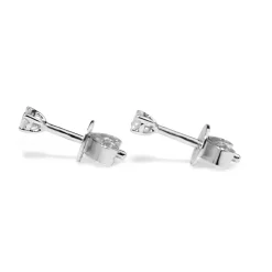 9ct White Gold .10pt Diamond Stud Earrings