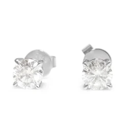 18ct White Gold .72pt Diamond Stud Earrings