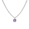 9ct White Gold Purple Sapphire Fine Necklace