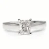 18ct White Gold Radiant Cut Diamond Solitaire