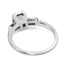 14ct White Gold Radiant Diamond Vintage Ring