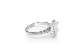 18ct White Gold Radiant Halo Diamond Ring