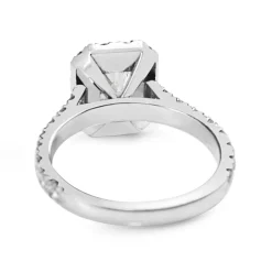 18ct White Gold Radiant Halo Diamond Ring