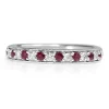 9ct White Gold Ruby and Diamond Ring