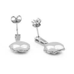 14ct White Gold Ruby and Diamond Earrings