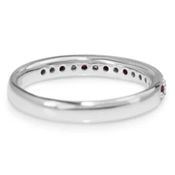 9ct White Gold Ruby and Diamond Ring