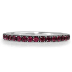 18ct White Gold Ruby Band