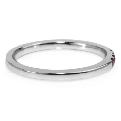 18ct White Gold Ruby Band
