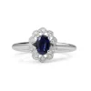 18ct White Gold Sapphire and Diamond Ring