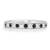 9ct White Gold Sapphire and Diamond Band