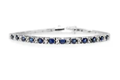18ct White Gold Sapphire and Diamond Bracelet